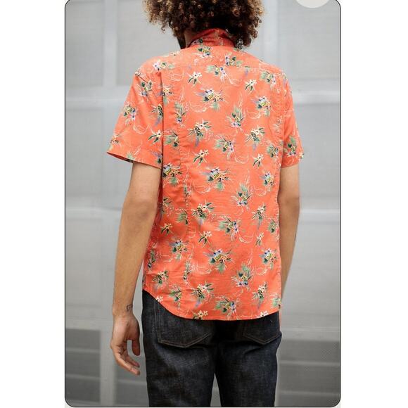 Corridor New York | Men's Tart Hawaiian Print S/S Shirt Ruby Size Medium - Picture 5 of 9